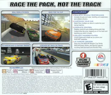 NASCAR Thunder 2004 (US) box cover back